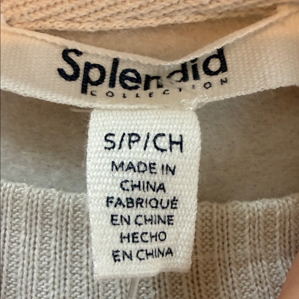 Splendid Ribbed Crewneck Long Sleeves Ribbed Cuffs and Hem Sweatshirt R13A - Picture 5 of 13